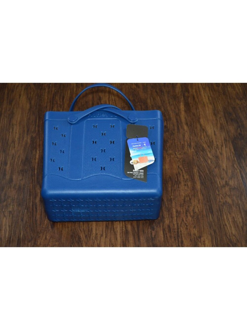 Hurley Navy Blue Beach Tote Bag Preppy Essentials Sporty Coastal Rubber Light